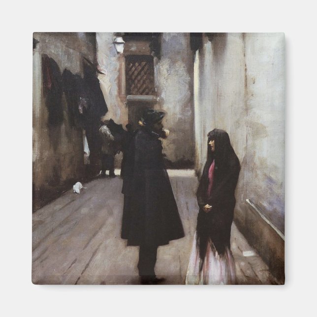 Imán Pintura artística de la calle veneciana John Sarge (Frente)