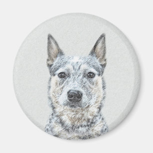 Imán Pintura australiana de perro de ganado bovino - Ar