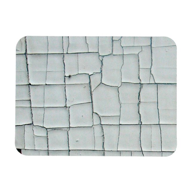 Imán Pintura blanca rota y desgastada (Horizontal)