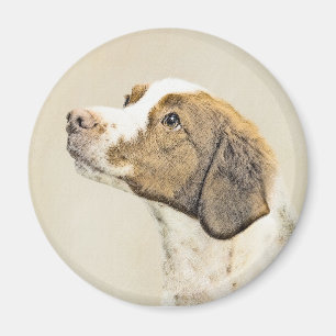 Imán Pintura británica - Arte de perro original muy bon