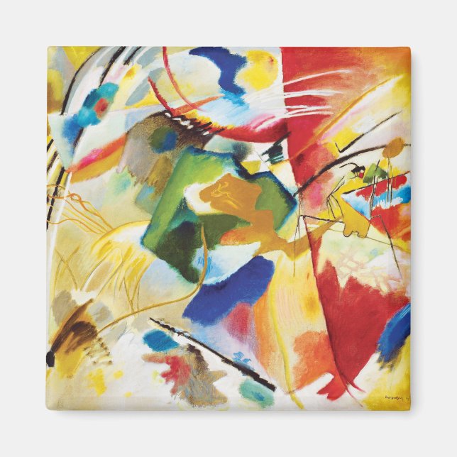 Imán Pintura con Green Center de Wassily Kandinsky (Frente)