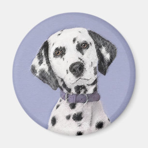 Imán Pintura dálmata - Arte de perro original