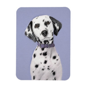 Imán Pintura dálmata - Arte de perro original