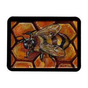 Imán Pintura de abeja de miel