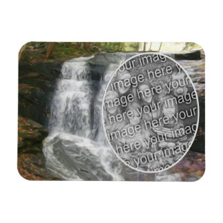 Imán Pintura de aceite de cascada de bonito añada tu fo