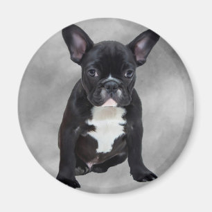 Imán Pintura de aceite de color de agua de sentada de B