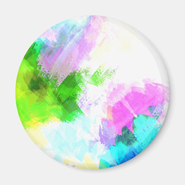 Imán Pintura de acuarela abstracta (Frente)