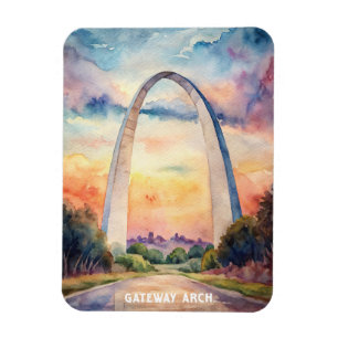 Imán Pintura de acuarela del parque nacional del Arco d