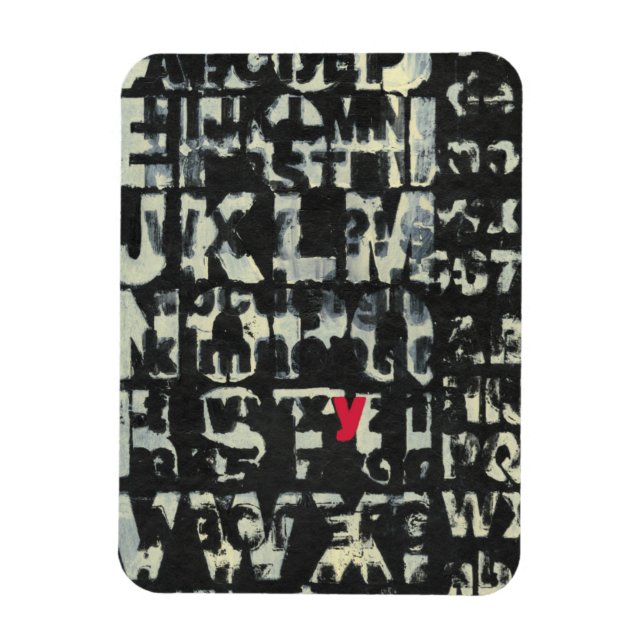 Imán Pintura de alfabeto de Norman Wyatt (Vertical)