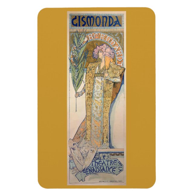 Imán Pintura de Alphonse Mucha (Vertical)