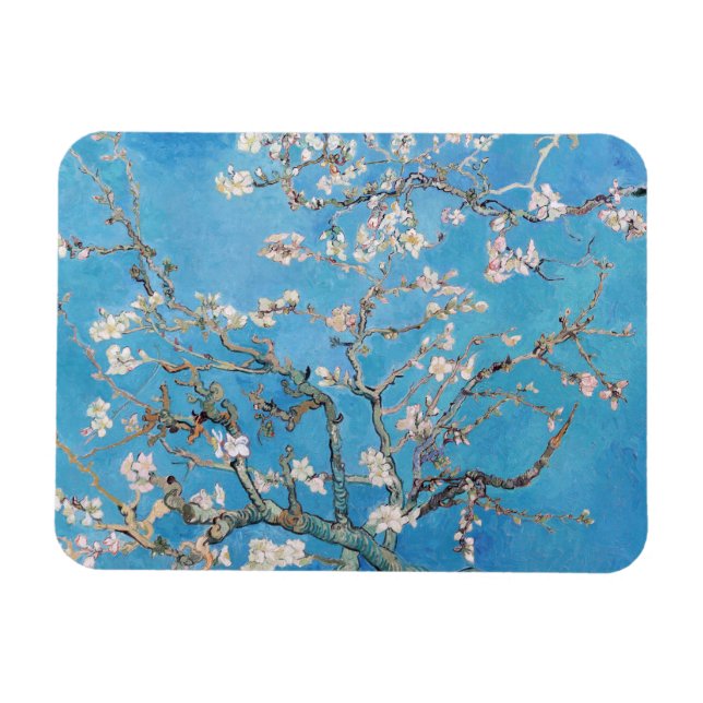 Imán Pintura de arte de Almond Blossoms Blue Vincent va (Horizontal)