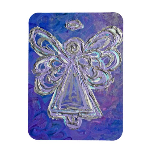 Imán Pintura de arte de malla de Angel Personalizado de (Vertical)