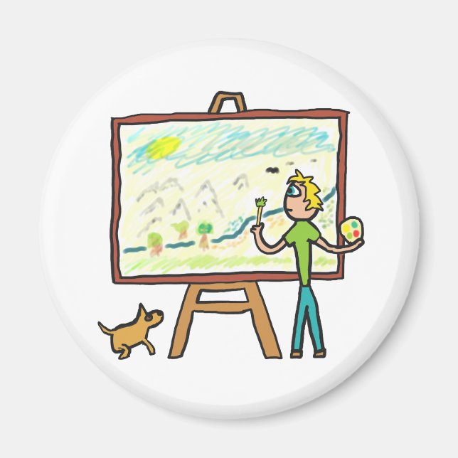 Imán Pintura de artista (Frente)