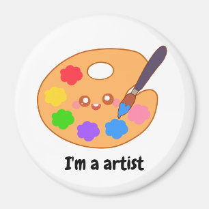 Imán Pintura de artista colorida