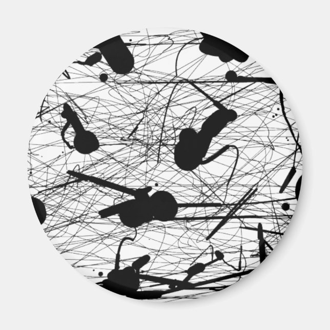 Imán Pintura de bandeja negra original (Frente)