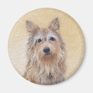 Imán Pintura de Berger Picard - Arte de Perro Original.