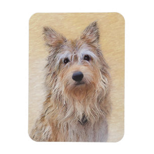 Imán Pintura de Berger Picard - Arte de Perro Original.