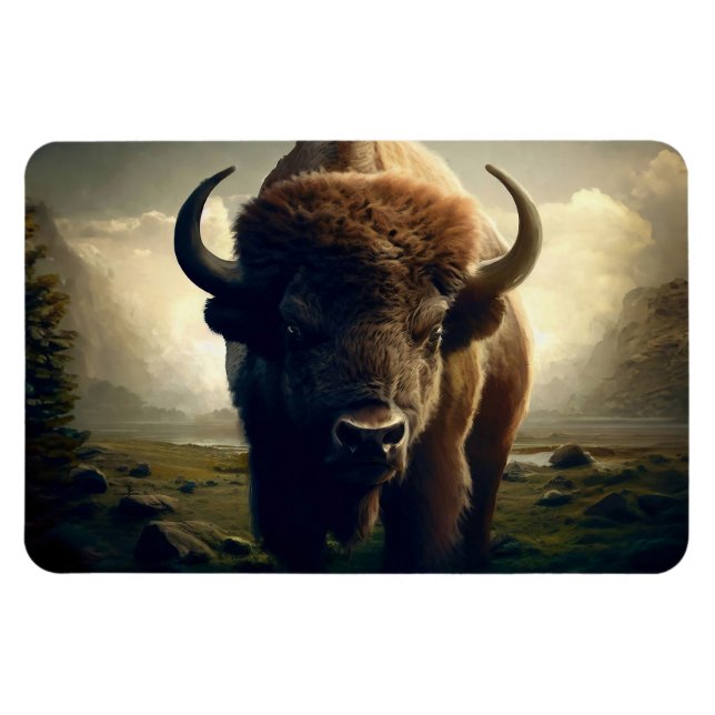 Imán Pintura de Bison (Horizontal)