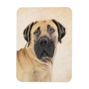 Imán Pintura de Boerboel - Arte Perro Original Cuto