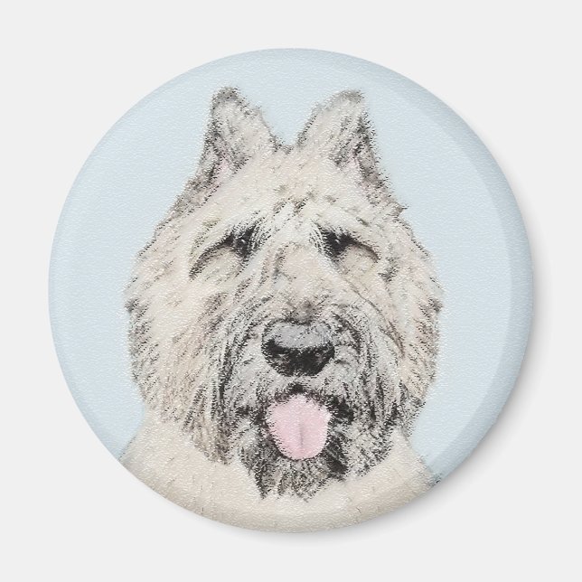 Imán Pintura de Bouvier des Flandres - Arte original de (Frente)