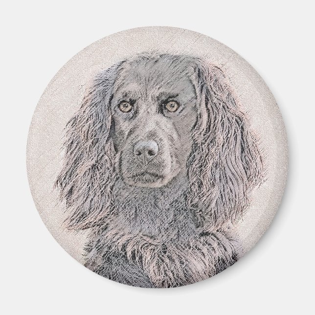Imán Pintura de Boykin Spaniel - Arte de Perro Original (Frente)