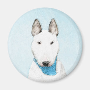 Imán Pintura de Bull Terrier - Arte de Perro Original.