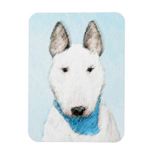 Imán Pintura de Bull Terrier - Arte de Perro Original.