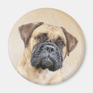 Imán Pintura de Bullmastiff - Arte de Perro Original.
