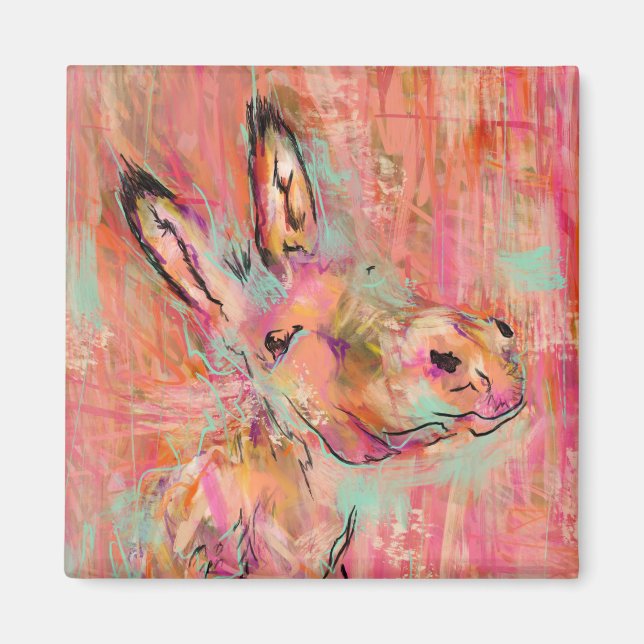 Imán pintura de burro (Frente)