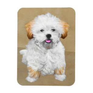 Imán Pintura de cachorro de Aprenta Lhasa - Arte de Per