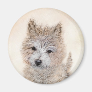 Imán Pintura de Cachorro de Cairn Terrier - Arte Perro 