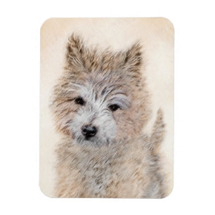 Imán Pintura de Cachorro de Cairn Terrier - Arte Perro
