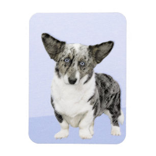 Imán Pintura de Cardigan Welsh Corgi - Arte Perro Origi