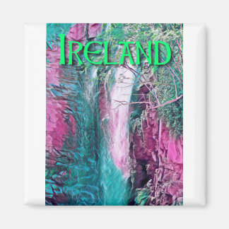 Imán Pintura de cascada de Irlanda