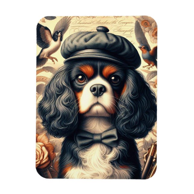 Imán Pintura de Cavalier King Charles Spaniel (Vertical)