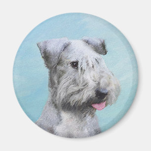 Imán Pintura de Cesky Terrier - Arte de Perro Original.