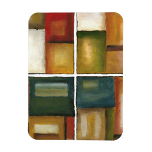 Imán Pintura de cuatro paneles de Jennifer Goldberger