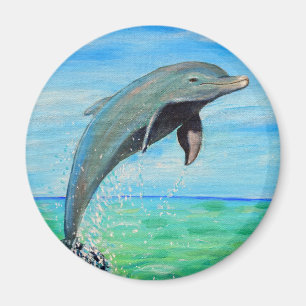 Imán Pintura de delfines