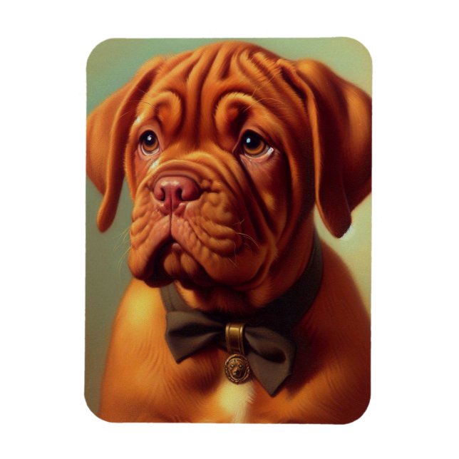 Imán Pintura de Dogue de Burdeos (Vertical)