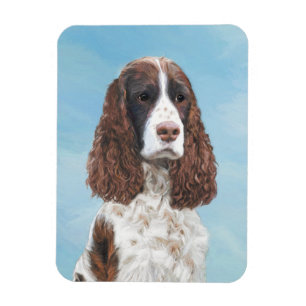 Imán Pintura de English Springer Spaniel Arte original 