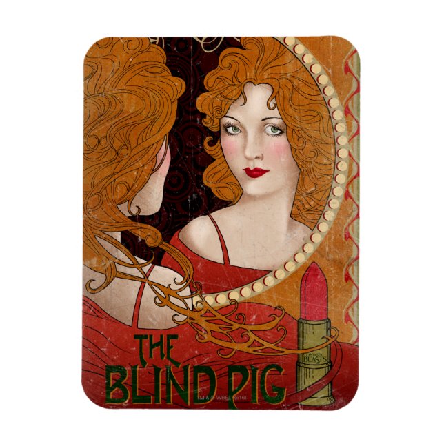 Imán Pintura de época de BLIND PIG™ (Vertical)