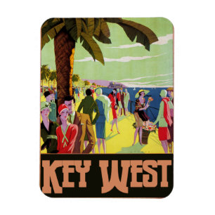 Imán Pintura de época del oeste de Florida
