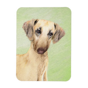 Imán Pintura de eslúpulos - Arte de perro original lind
