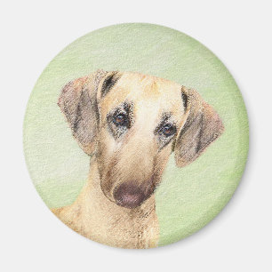 Imán Pintura de eslúpulos - Arte de perro original lind