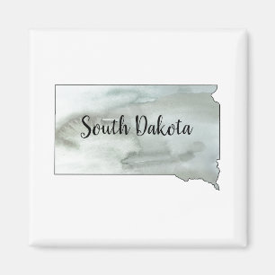 Imán Pintura de esquema de estado de Dakota del Sur
