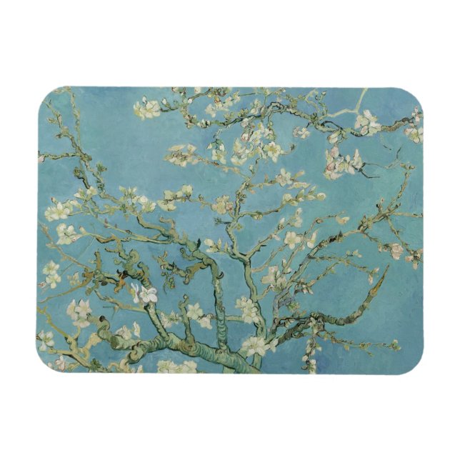 Imán Pintura de flores de almendra de Van Gogh (Horizontal)
