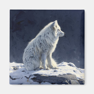Imán Pintura de Fox del Ártico