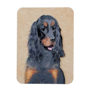 Imán Pintura de Gordon Setter - Arte de Perro Original.