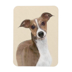 Imán Pintura de Greyhound italiana - Arte Perro Origina