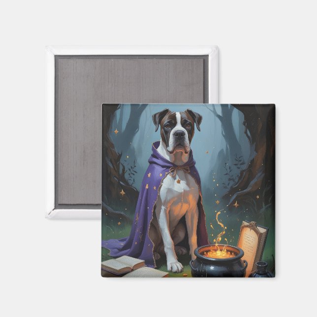 Imán Pintura de Halloween de Cane Corso Dog (Anverso/Reverso)